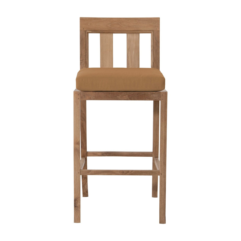 Ensemble de bar en bois massif avec tabourets Starlita, Chameau