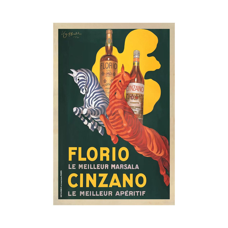 Florio E Cinzano, 1930 by Leonetto Cappiello - Wrapped Canvas Print, 66.04 cm H x 45.72 cm W x 1.91 cm D