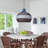 Unique Blue Rattan Pendant Light,Basket Chandelier for  Kitchen Hallway Dining Farmhouse-329437624