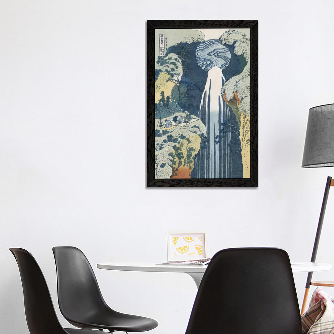 Amida Waterfall on the Kiso Highway by Katsushika Hokusai - Painting Print