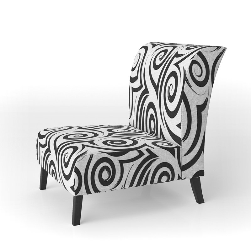 Fauteuil de chambre rembourré Black Curls