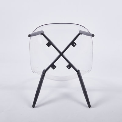 Elegant Modern Transparent Side Chairs, Set of 4 for Versatile Home Use