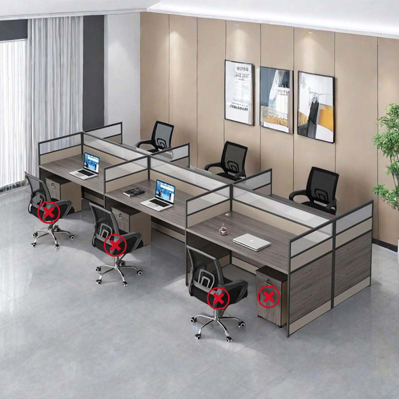 Miland Rectangle 6 Person 141.73'' L Training Table