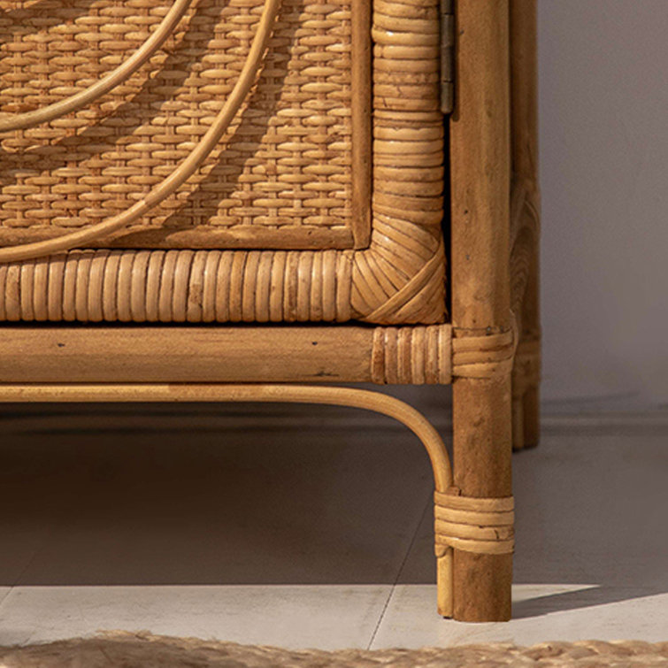 LORENZO Retro | Small Locker Decorat Wayfair Cabinet Household Rattan Simple Accent