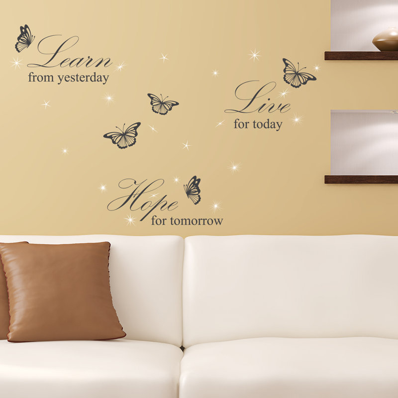 Non-Wall Damaging Wall Decal, Black