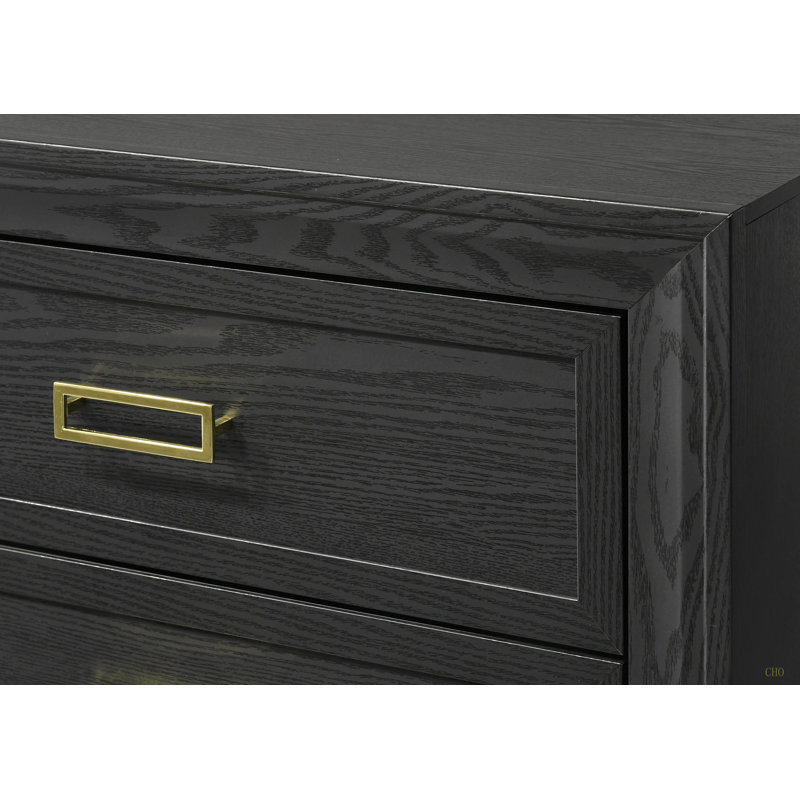 Mobilier de chambre à coucher à 2 tiroirs de style glamour moderne à 2 tiroirs Glamour