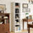 5-Tier Black Traditional Bookcases 70.86''H×20''W  With Base And Back