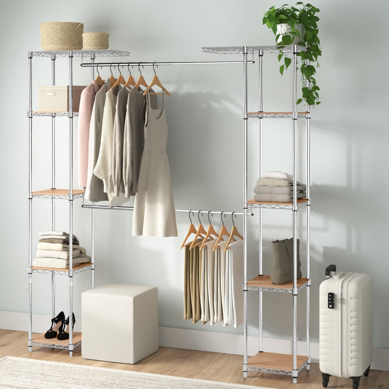 Adrie Adjustable Closet System, Chrome