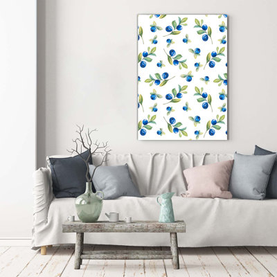 Blueberries - Wrapped Canvas Print
