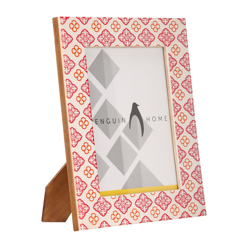 Bludovice Pink Wood Picture Frame with Mat, 7" x 5"