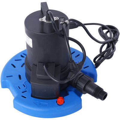 1/4 HP Automatic Swimming Pool Cover Pump 120 V Submersible With 3/4 Check Valve Adapter1850 GPH Water Removal For Pool, Hot Tubs, Rooftops, Water Beds And More