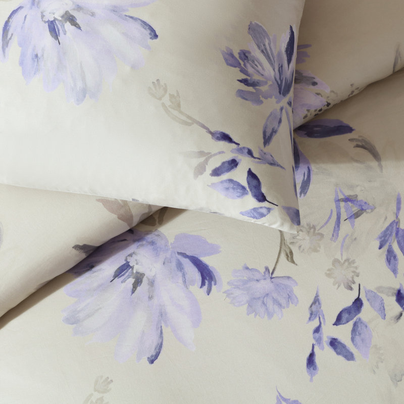 Egyptian Cotton Cotton Sateen Duvet Cover Set Set, King Duvet Cover + 2 King Shams