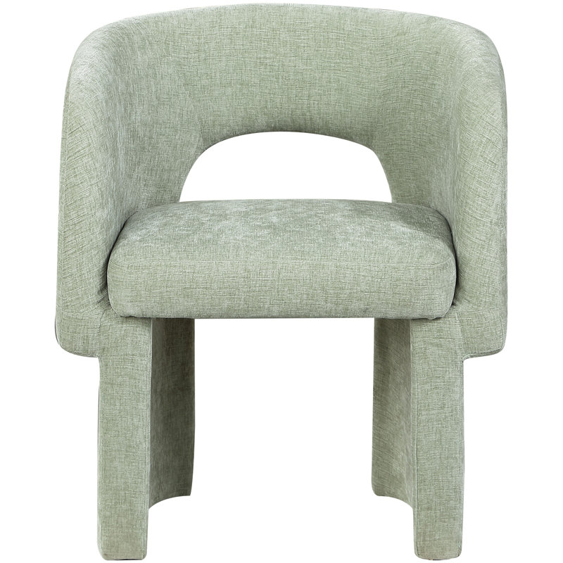 Ixone Fabric Dining Chair, Mint Chenille Fabric