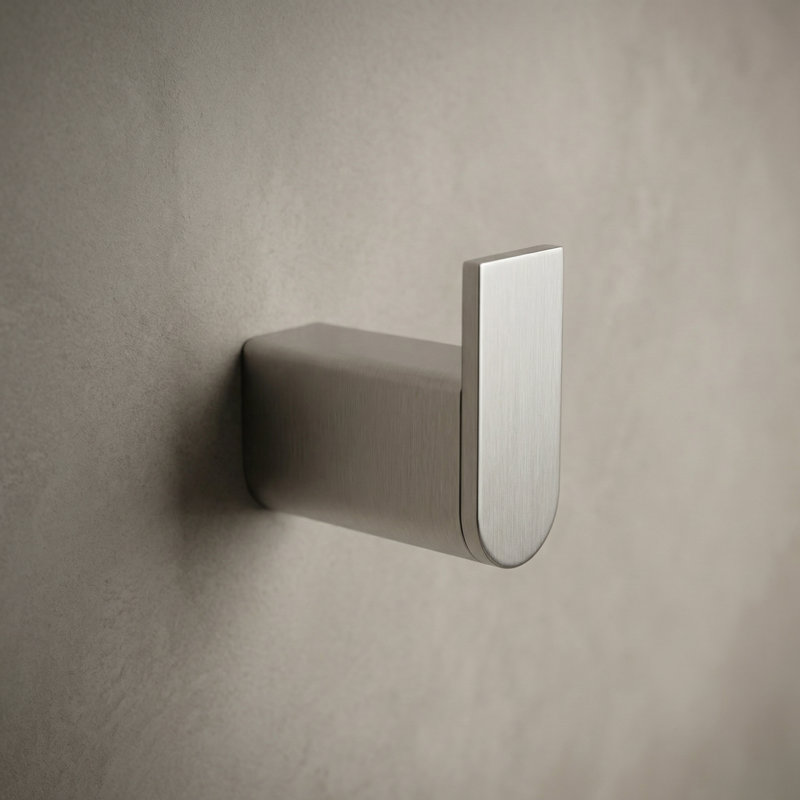 Linear Minimal Robe Hook, Brushed Nickel