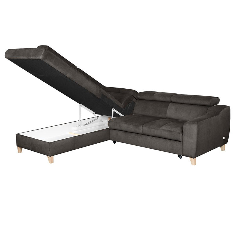Avajane 4 Seater Sofa Bed, Left Hand Facing, Yes, Dark Grey