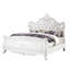Lit de style moderne en bois blanc perle-128514789