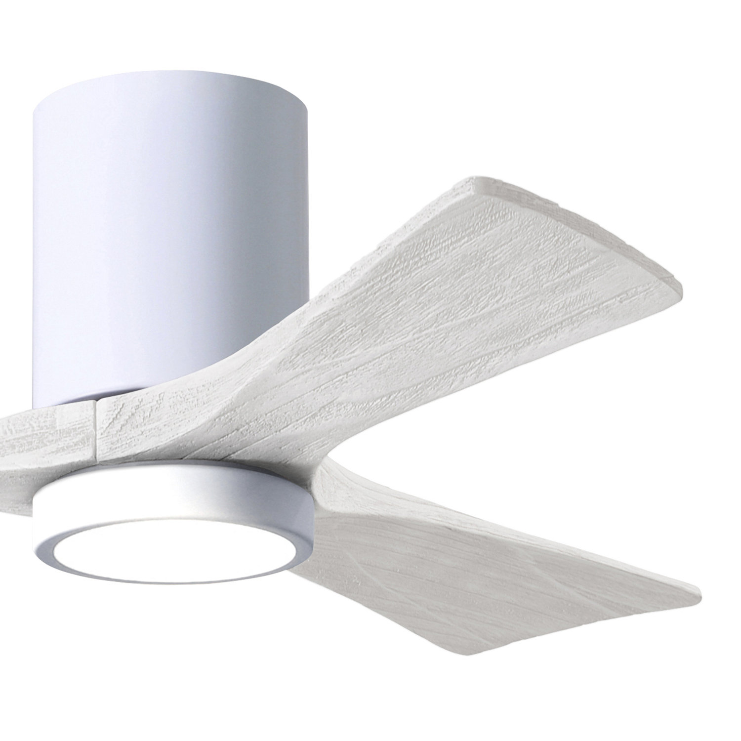 Olivier 3 Blade Ceiling Fan with LED Light Kit, Gloss White, Matte White, 42"