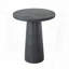 Table d'appoint ronde à piédestal au fini noir