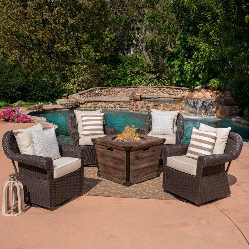 4 - Person Patio Conversation Sets with Cushions