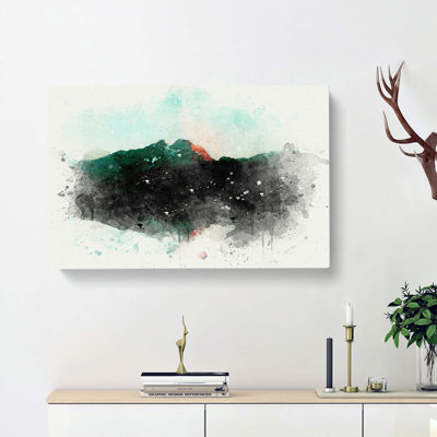 Mountain Reflection In France In Abstract - Wrapped Canvas
