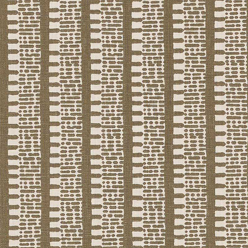 Tissu kiosque Schumacher x Veere Grenney, Brun Berber