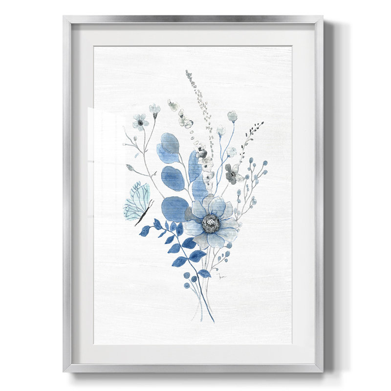 «Ocean Crush I», reproduction encadrée, Blanc, Papier avec cadre argenté