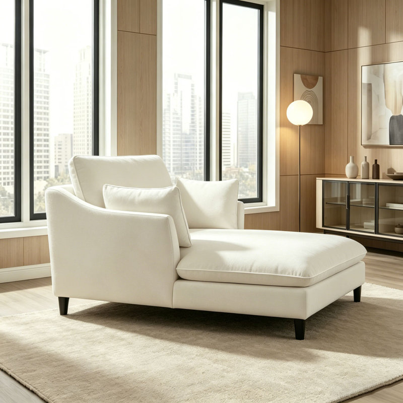 Canapé-lit 51,2 po Modern, Beige