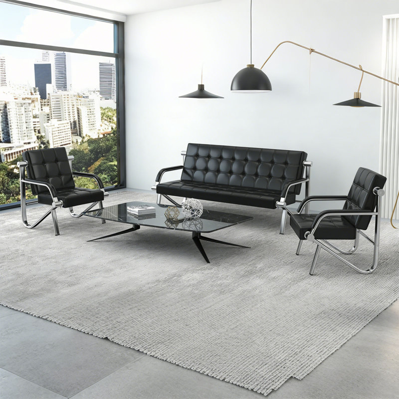 Fauteuil de salle à manger avec accoudoirs Kinfant, Noir