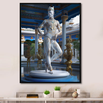Sculpture exquise, homme divin élégant sur toile
