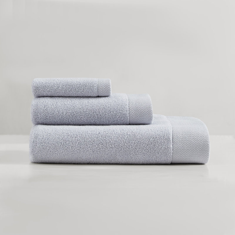 Ensemble de 3 valises pour chambre d'amis 100% coton, Bleu clair
