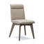Chaise en cuir Aileen, beige