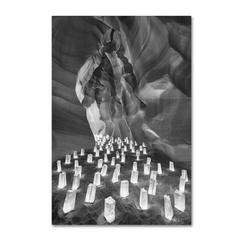 "bougie canyon ii" par moises perception, reproduction de photo sur toile tendue, H 47 po x l 30 po x P 2 po