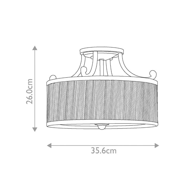 Banstead Fabric Semi Flush Mount