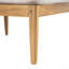 Repose-pieds d'extérieur en bois d'acacia Terassi, finition teck clair avec coussin beige