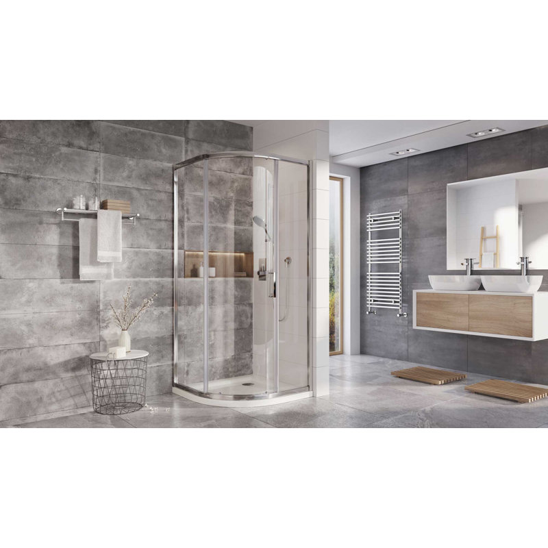 Feora Semi-Frameless Shower Enclosure, 1400mm W x 800mm D