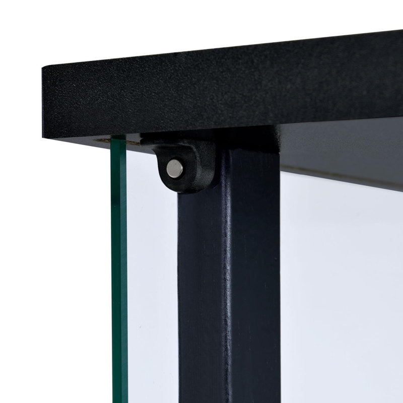 Vitrine Baizen à 3 tablettes en noir