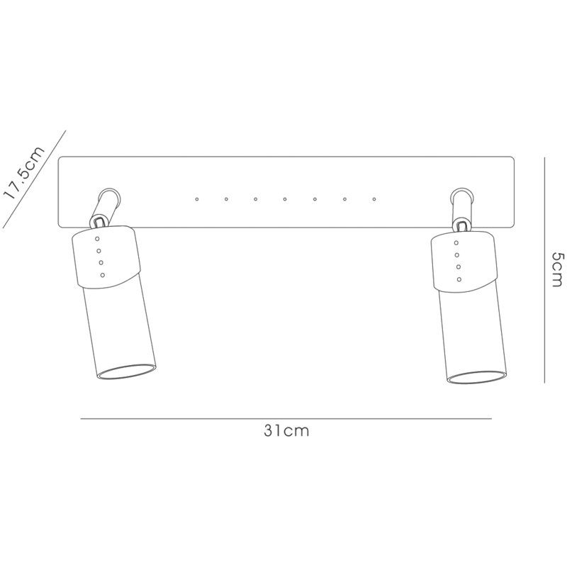 Aaryona Ceiling Spotlight, 2 Light