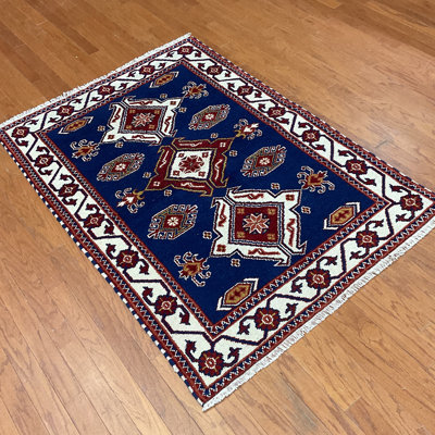  Handmade Kazak Wool Rug
