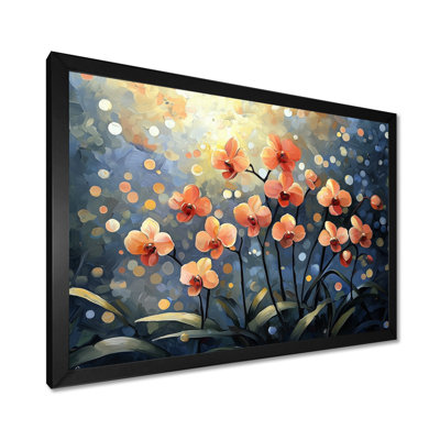 Lune coquelicots du passé - coquelicots, art mural
