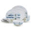 Seaside 12-Piece Lightweight Chip-Resistant Bone China Dinnerware Set, Service for 4