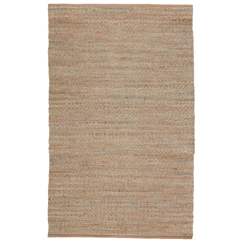 Tapis brun clair à chevrons Caroline, Rectangle 2 pi 6 po x 4 pi