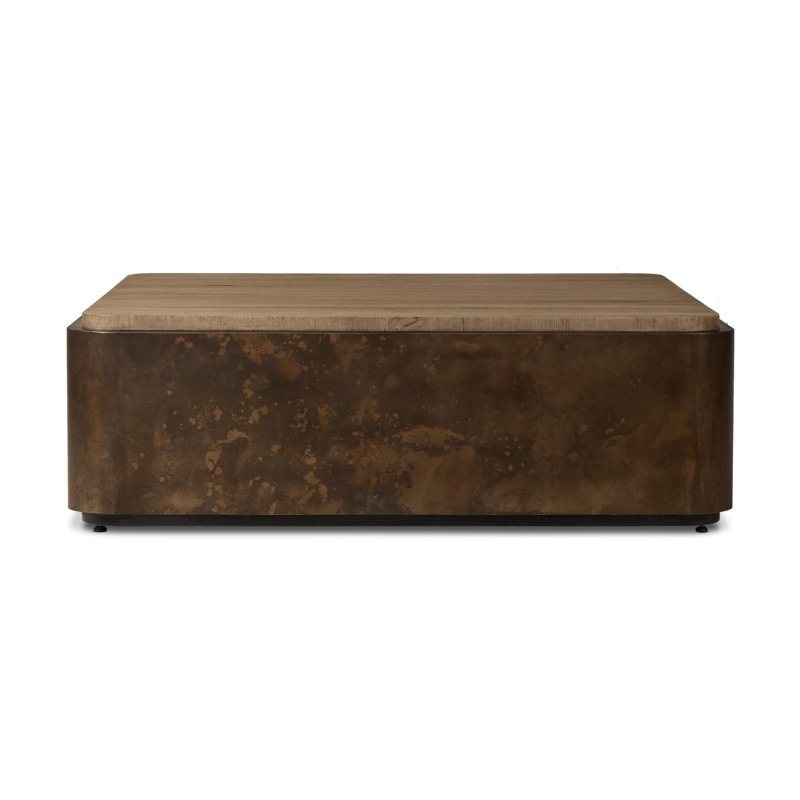 Kipp Square Coffee Table-Burnt Bleached Oak Resawn