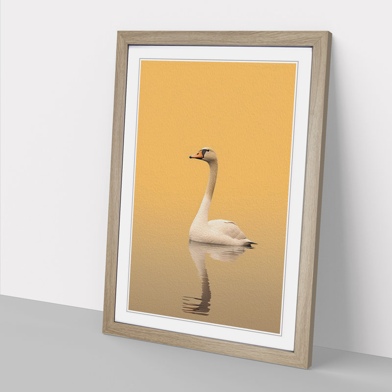 Goose Minimalism Art - Framed Print
