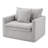 47" W Transitional Chair, Light Gray-1453900748