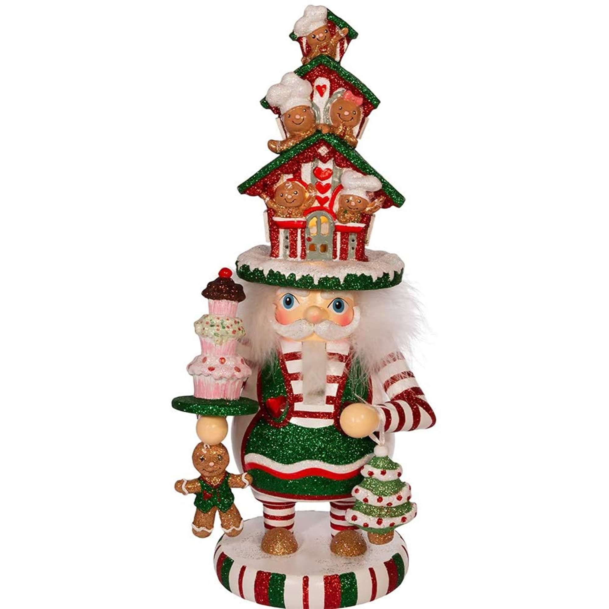 Kurt Adler Hollywood LED Gingerbread House Hat Nutcracker | Wayfair