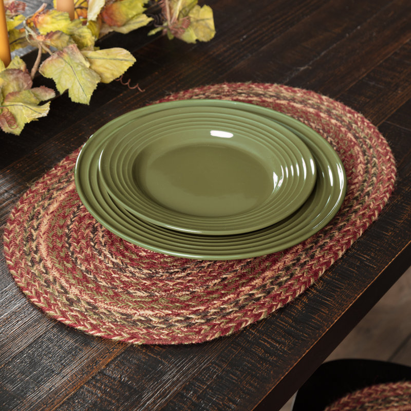 Patrick Jute Geometric Oval Placemat