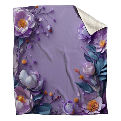 Couvertures florales mauves