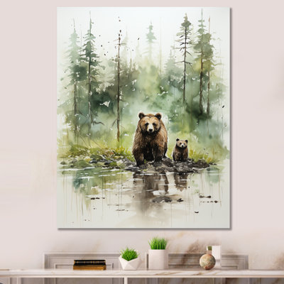 «Brown Grizzly Bear In Wilderness I», art mural