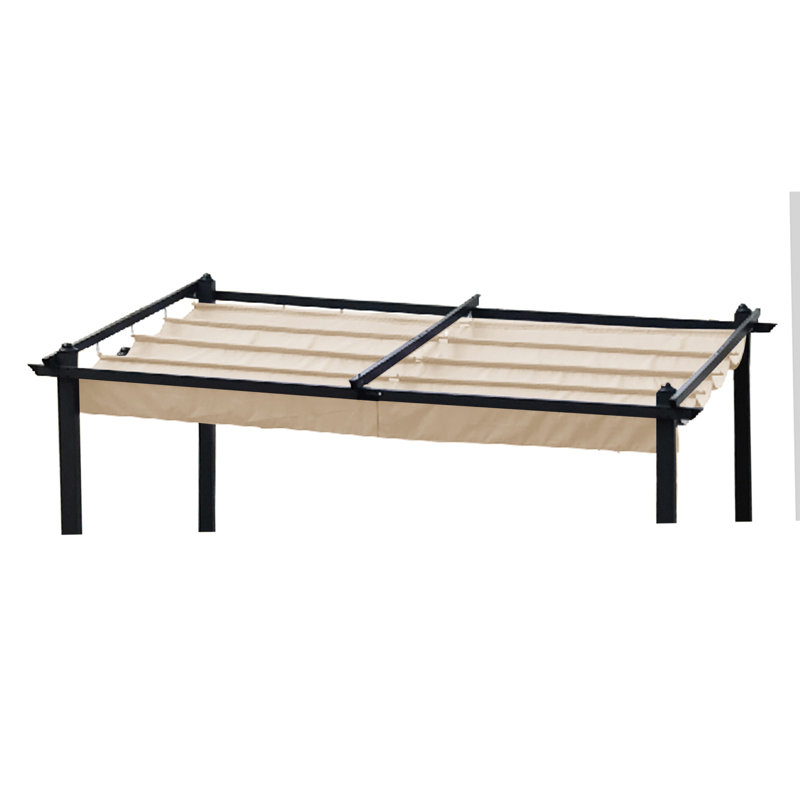 Auvent de remplacement pour pergola extérieure de 13 pi x 10 pi - Kaki gardé, hydrofuge, assemblage facile, résistance à l'abri du soleil, matériau de l'eau, méthode d'installation facile