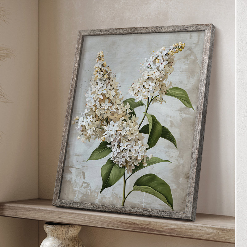 «FLORAL Series CCLI», reproduction encadrée - bois massif, H 11 po x l 9 po